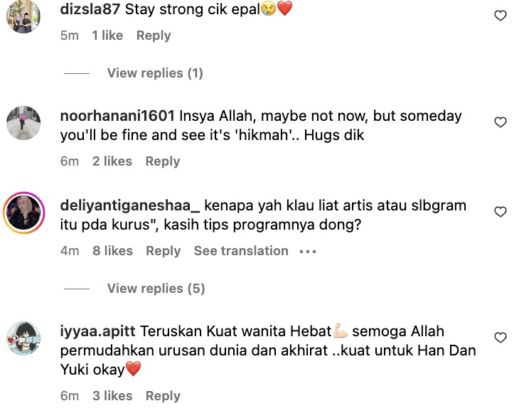 Cik Epal dedah telah berpisah